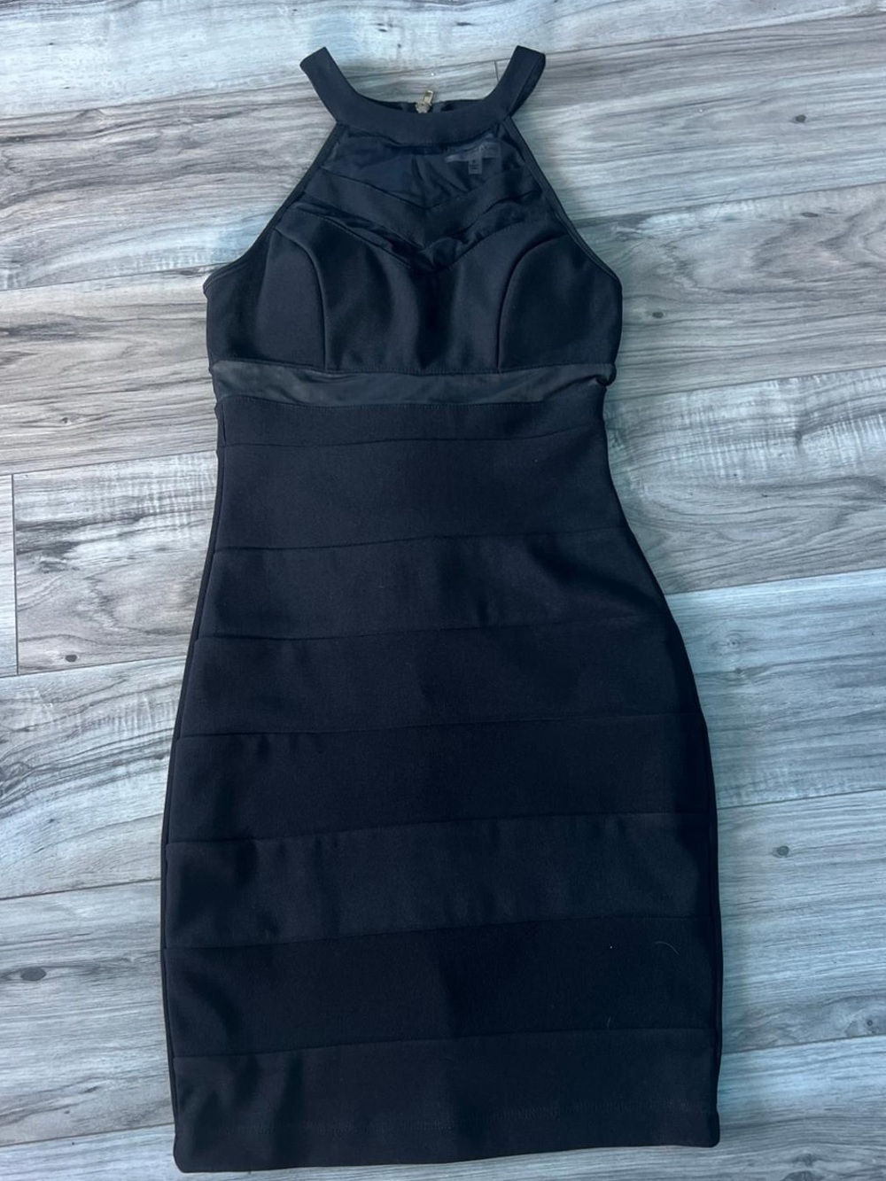 Honey and Rosie Black Halter Mini Dress